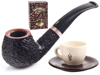 SAVINELLI ESPRESSO Limited Edition Rusticata MODEL 645 9mm πίπα καπνού κυρτή - P327Z**9 P327Z9