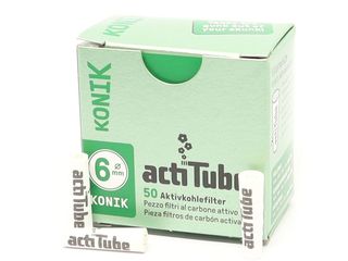 actiTube KONIK 6mm 50 Κωνικά φίλτρα στριφτού ενεργού άνθρακα 4260641140176