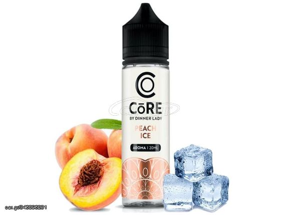 DINNER LADY CORE FLAVOUR SHOT PEACH ICE 20/60ml (ροδάκινο με πάγο) 5059362707688