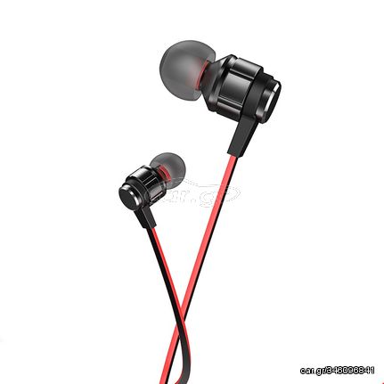 Hands Free Hoco M85 Platinum Sound Universal Earphones Stereo 3.5mm Deep Bass Μαύρο 1.2m