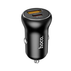 Φορτιστής Αυτοκινήτου Hoco NZ5 Smooth Road Dual USB Fast Charge PD30W QC3.0 USB-A 30W, USB-C 5V/5A Μαύρος