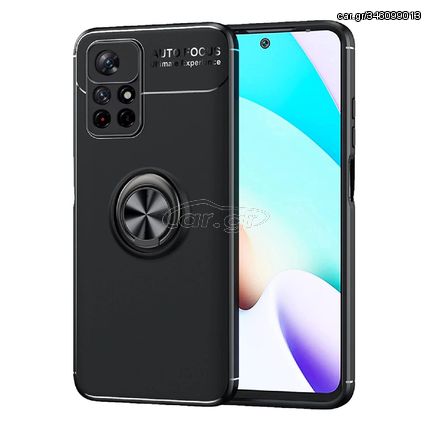 Θήκη Ancus AutoFocus Shock Proof με Ring Holder για Xiaomi Redmi Note 11T 5G  Note 11s 5G  Poco M4 Pro 5G Μαύρη