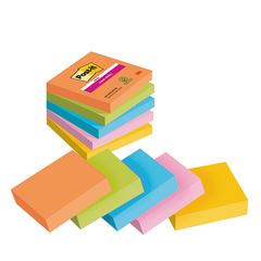 Αυτοκόλλητα Χαρτάκια 3M Post-it 654 5SS Boost Colour 76 x 76 mm (90 Φύλλα,5άδα) (654-5SS-BOOS) (MMM654-5SS-BOOS)