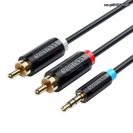 VENTION 3.5mm Male to 2RCA Male Cable 1.5M Black (BCLBG) (VENBCLBG)