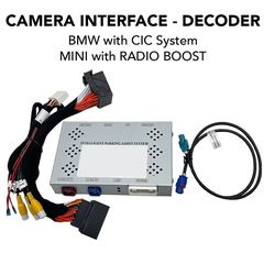 Camera Interface – Decoder with Trajectory lines  για αυτοκίνητα BMW με σύστημα CIC & αυτοκίνητα MINI mod. 2011-2015 με Radio BOOST  Supports Front – Rear Camera or 360 kit (CVBS)