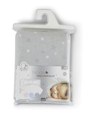 Βρεφικό σετ κρεβατιού 3 τεμ. 60x120cm HUGZZZ NOOK Grey Stars 3800146270926