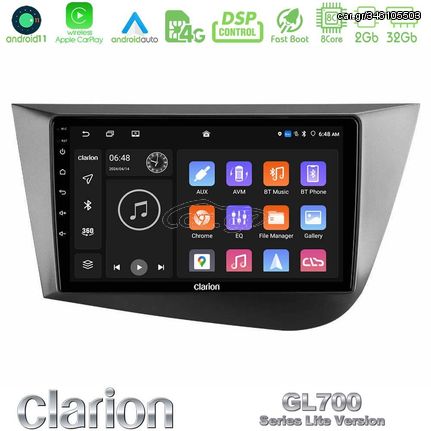 Clarion GL700 Lite Series 8Core Android11 2+32GB Seat Leon Navigation Multimedia Tablet 9 Με Carplay & Android Auto | Pancarshop