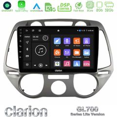 Clarion GL700 Lite Series 8Core Android11 2+32GB Hyundai i20 2009-2012 Manual A/C Navigation Multimedia Tablet 9 Με Carplay & Android Auto | Pancarshop