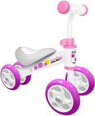 Loopfiets met 4 wielen Junior White/Pink