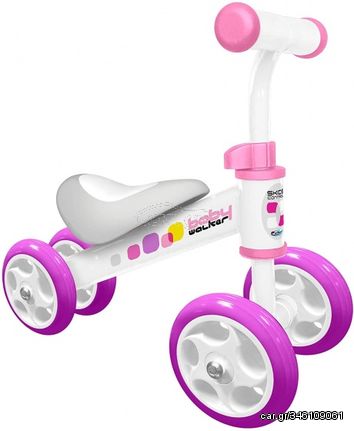 Loopfiets met 4 wielen Junior White/Pink