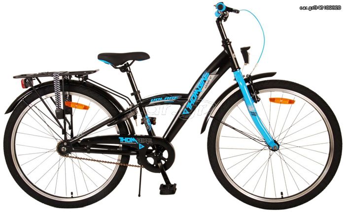 Thombike 24 Inch 23 cm Boys Coaster Brake Black/Blue