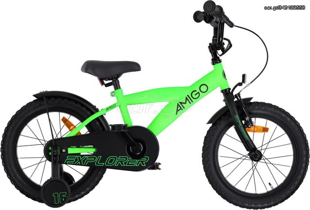 Explorer 16 Inch 23 cm Boys Coaster Brake Green/Black