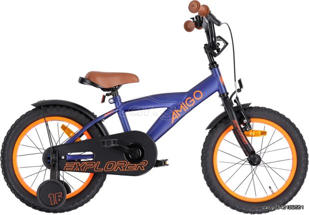 Explorer 16 Inch 23 cm Boys Coaster Brake Blue/Orange