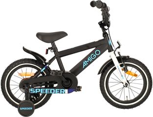 Speeder 14 Inch 24 cm Boys Coaster Brake Black/Blue