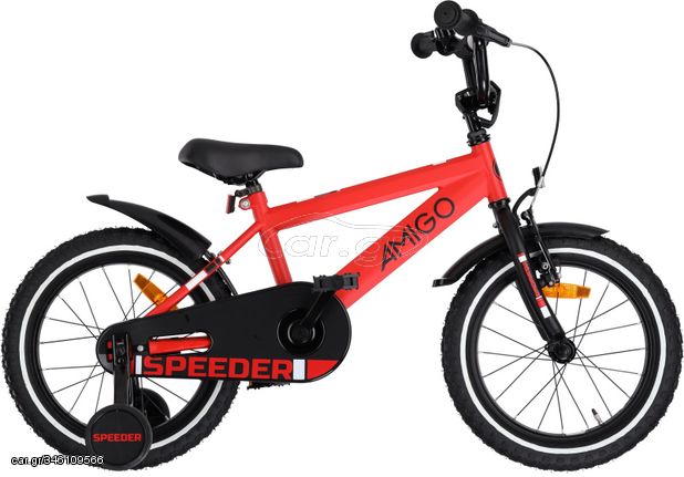 Speeder 16 Inch 27 cm Boys Coaster Brake Red/Black