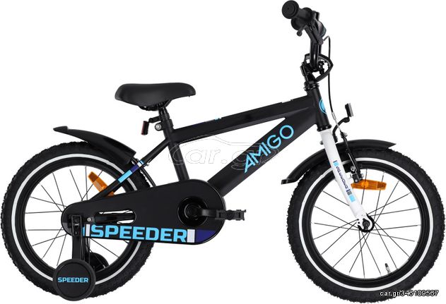 Speeder 16 Inch 27 cm Boys Coaster Brake Black/Blue