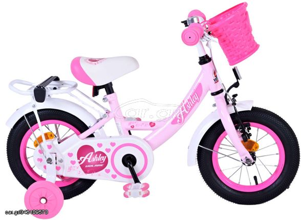 Ashley 12 Inch 21,5 cm Girls Coaster Brake Light pink/White