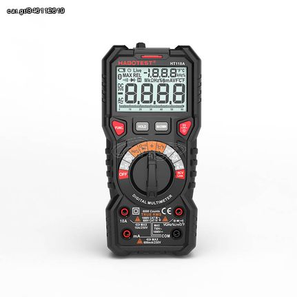 Digital Multimeter with Flashlight Habotest HT118A, True RMS, NCV