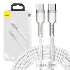 Cable USB-C to USB-C Baseus Cafule, 100W, 2m (white)