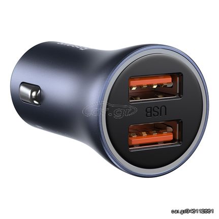 Baseus Golden Contactor Pro car charger, 2x USB, 40W (gray)