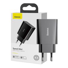 Baseus Φορτιστής Speed Mini USB-C, PD, 3A, 20W (Μαύρο)