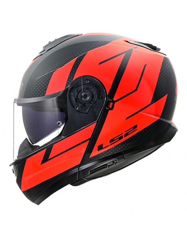 LS2 FF908 Strobe II Code Matt Black/Red