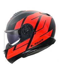 LS2 FF908 Strobe II Code Matt Black/Red