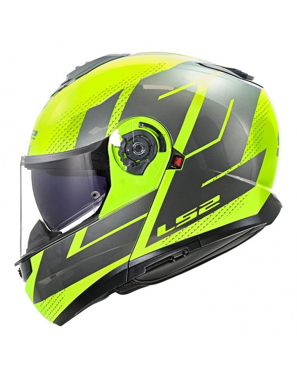 LS2 FF908 Strobe II Code Gloss H-V Yellow/Grey