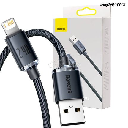 Baseus Crystal Shine cable USB to Lightning, 2.4A, 2m (black)