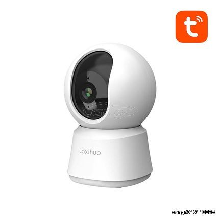 Laxihub Κάμερα Παρακολούθησης IP P2-TY WiFi 1080p Full HD 360° Tuya (Λευκό)