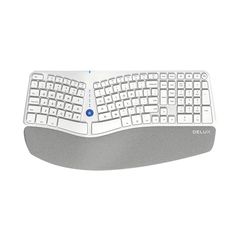 Wireless Ergonomic Keyboard Delux GM901D BT+2.4G (white)