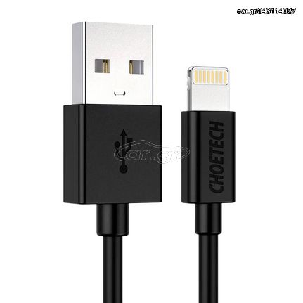 USB to Lightning cable Choetech IP0026, MFi,1.2m (black)