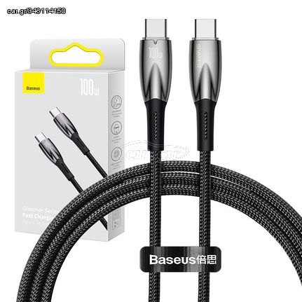 USB-C cable for USB-C Baseus Glimmer Series, 100W, 1m (Black)