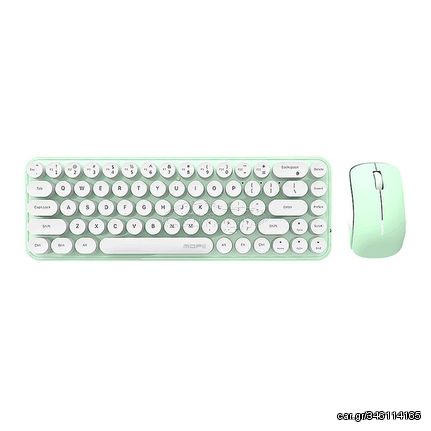 Wireless keyboard + mouse set MOFII Bean 2.4G (White-Green)