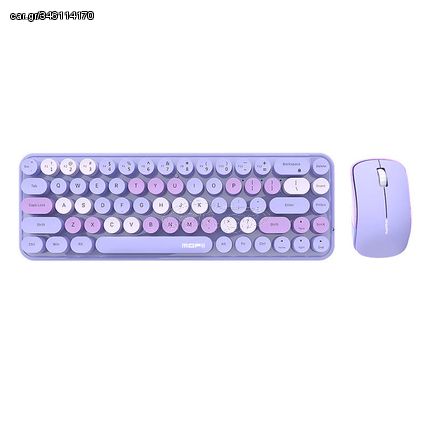 Wireless keyboard + mouse set MOFII Bean 2.4G (Purple)