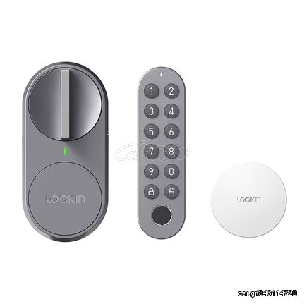 Lockin Έξυπνη Κλειδαριά SMART LOCK G30 με Τηλεχειριστήριο (Γκρι)