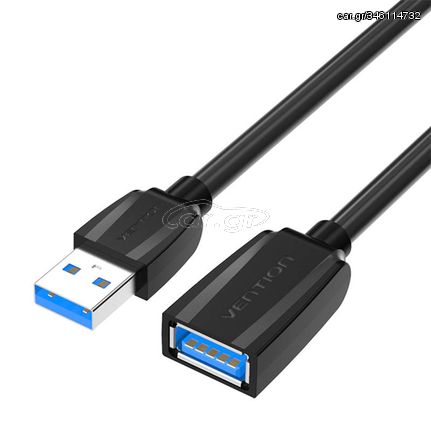 Extension Cable USB 3.0, male USB to female USB, Vention 1.5m (Black)