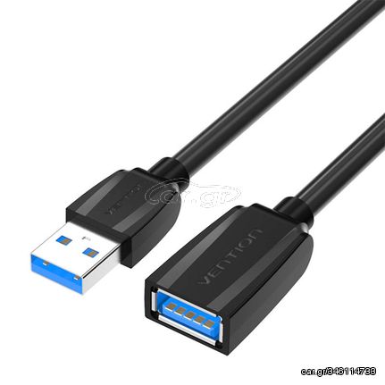 Extension Cable USB 3.0, male USB to female USB, Vention 2m (Black)