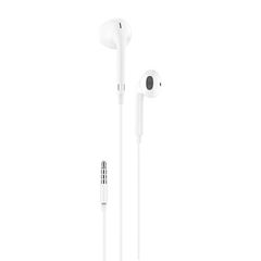 In-ear headphones, wired Foneng T34, mini jack 3.5mm, remote control (white)