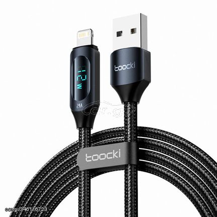 Toocki Charging Cable USB A-L, 1m, 12W (Black)