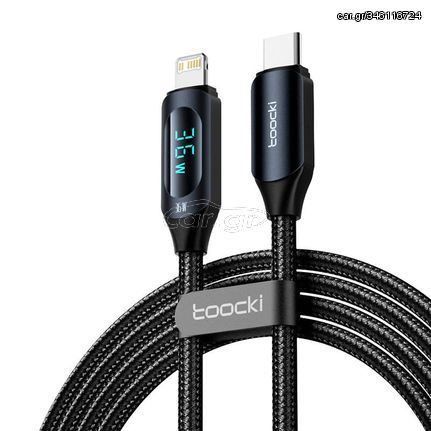 Toocki Charging Cable USB C-L, 1m, 36W (Black)