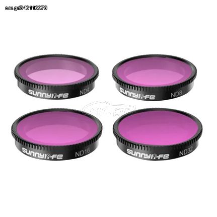 Set of 4 filters ND4+ND8+ND16+ND32 Sunnylife for Insta360 GO 3/2