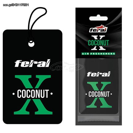 Αρωματικό Αυτοκινήτου Κρεμαστό Feral X Collection Coconut 1 Τεμάχιο