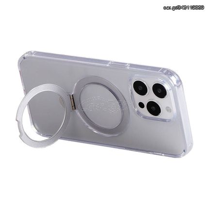 Magnetic protective phone case with holder Joyroom JR-BP004 for iPhone 15 Pro (transparent)