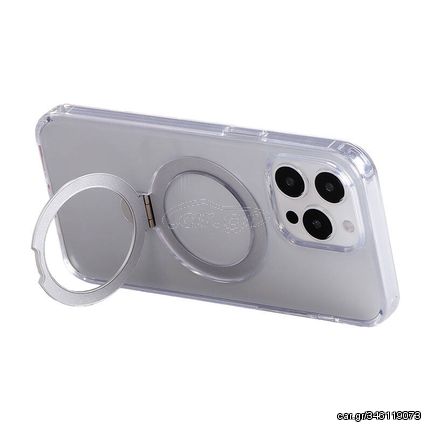 Magnetic protective phone case with holder Joyroom JR-BP004 for iPhone 15 (transparent)