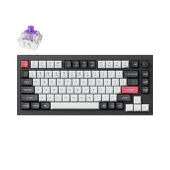 Keychron Q1 HE (Q1H-M1) QMK Wireless Custom Hall Effect Keyboard Purple Switch US Layout