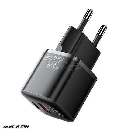 Charger USB-C+USB-A 20W Essager GaN (black)