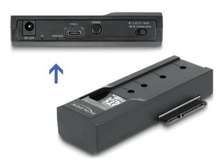 DELOCK docking station 64253 για M.2 NVMe/SATA SSD & HDD, 10Gbps, μαύρο