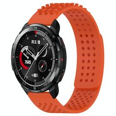 For Honor Watch GS Pro 22mm Holes Breathable 3D Dots Silicone Watch Band(Orange)