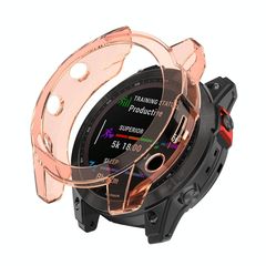 For Garmin Fenix 7X Pro Half-Package TPU Watch Protective Case(Transparent Orange)